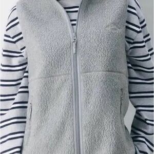 Aritzia TNA Gray and Blue Fleece Vest